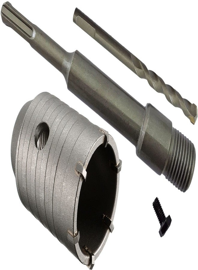 Inditrust مثقاب جدار خرساني ذو ساق SDS من إنديترست، قاطع منشار ثقب، قضيب توصيل 160 مم (مثقاب 50 مم مع قضيب 160 مم) - Image 2